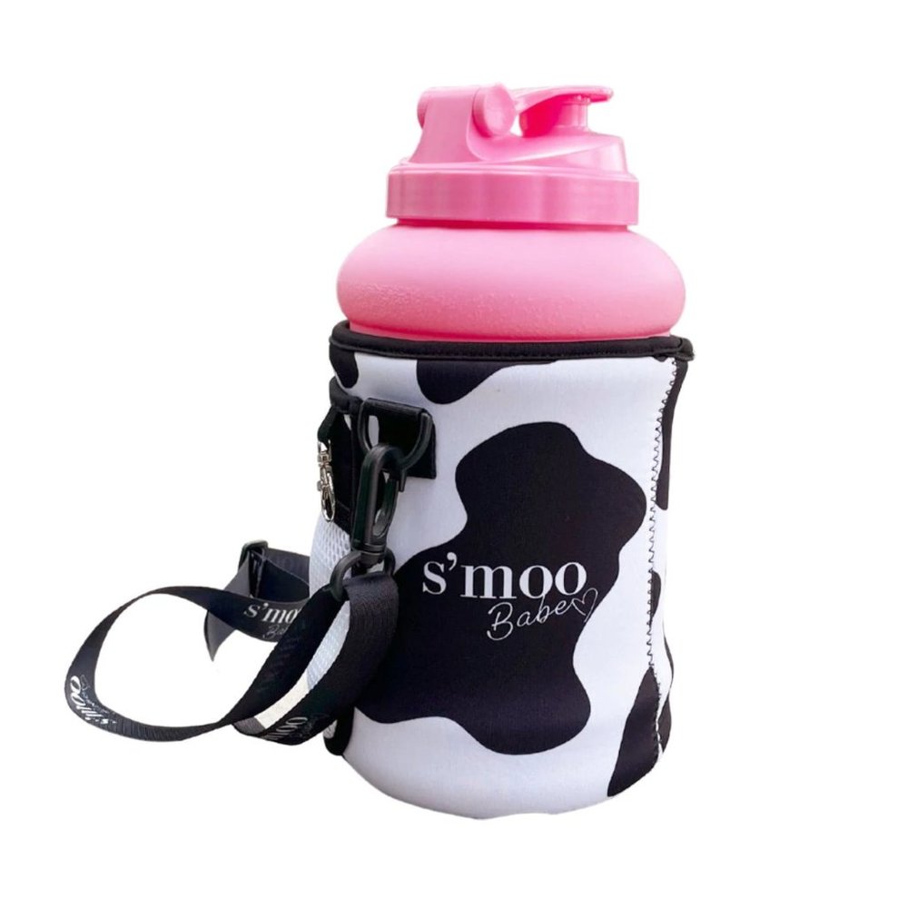 Cow Print Pink Water Half Gallon Bottle